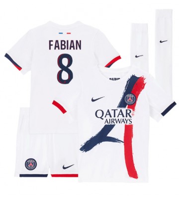 Paris Saint-Germain Fabian Ruiz #8 Segunda Equipación Niños 2024-25 Manga Corta (+ Pantalones cortos)